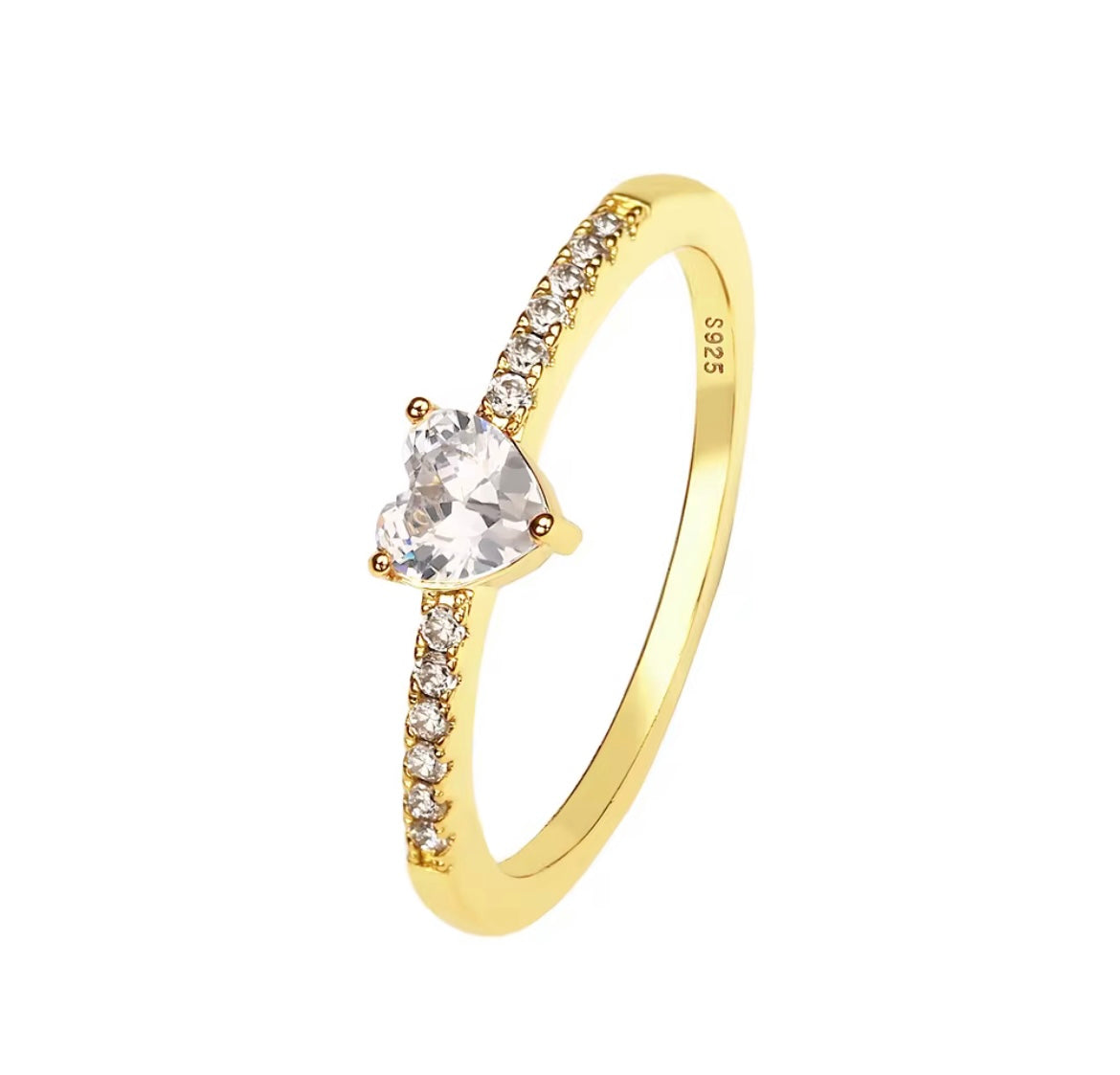Crystal Heart Ring
