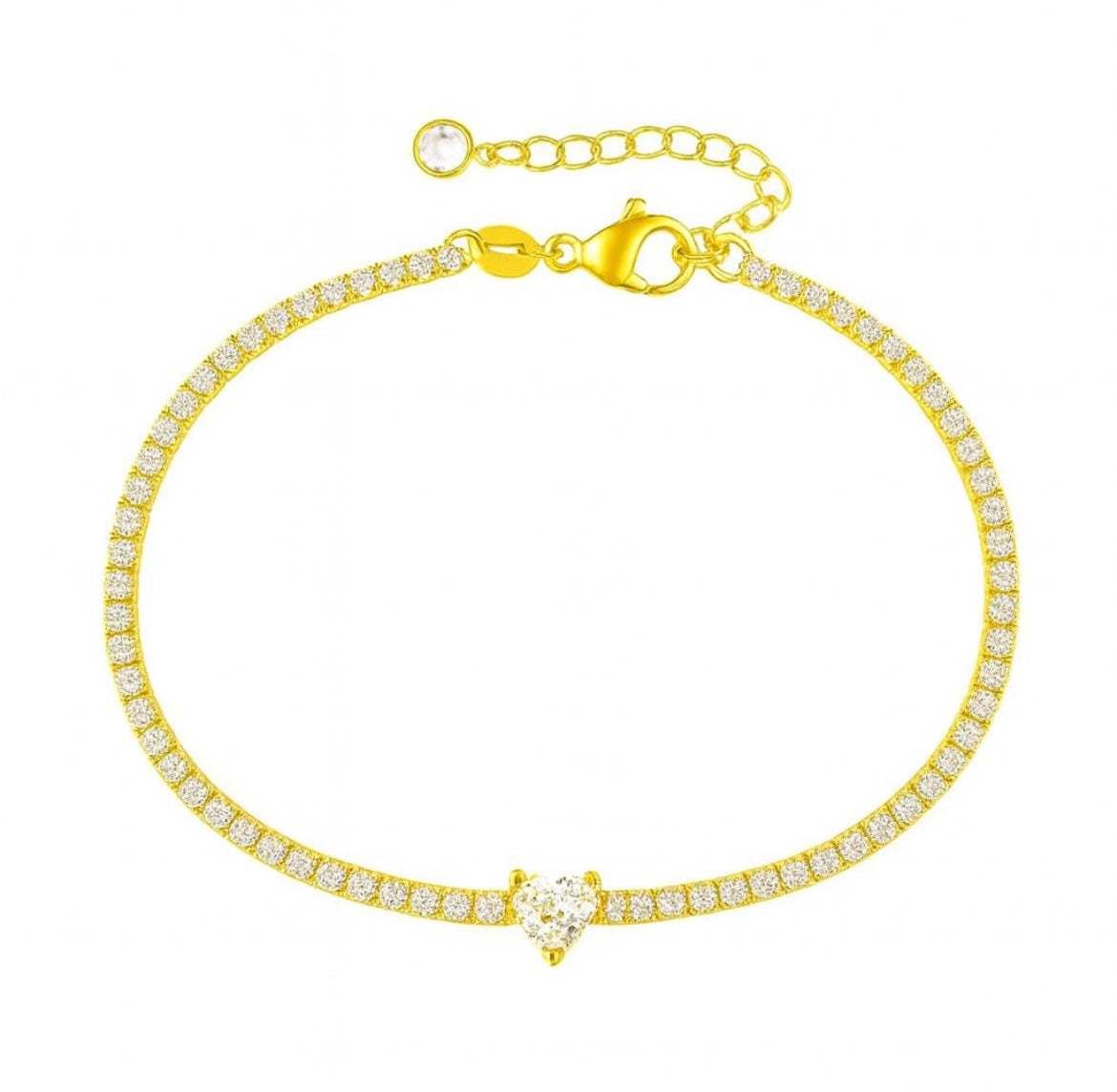 Diamond Heart Armband